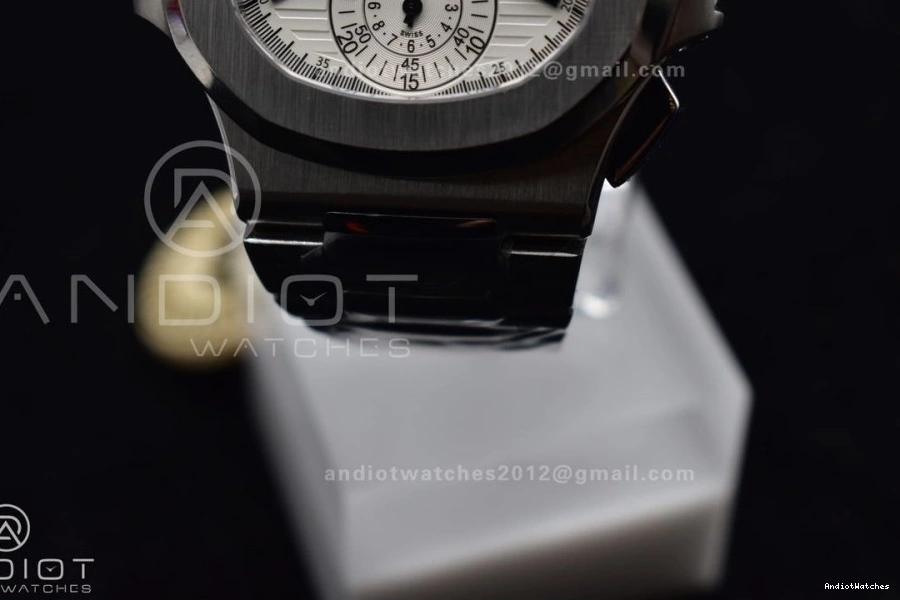 Mod Stk PPF Date Nautilus SS SS A7750 435 Wht Chrono 5980 Cozy 0325